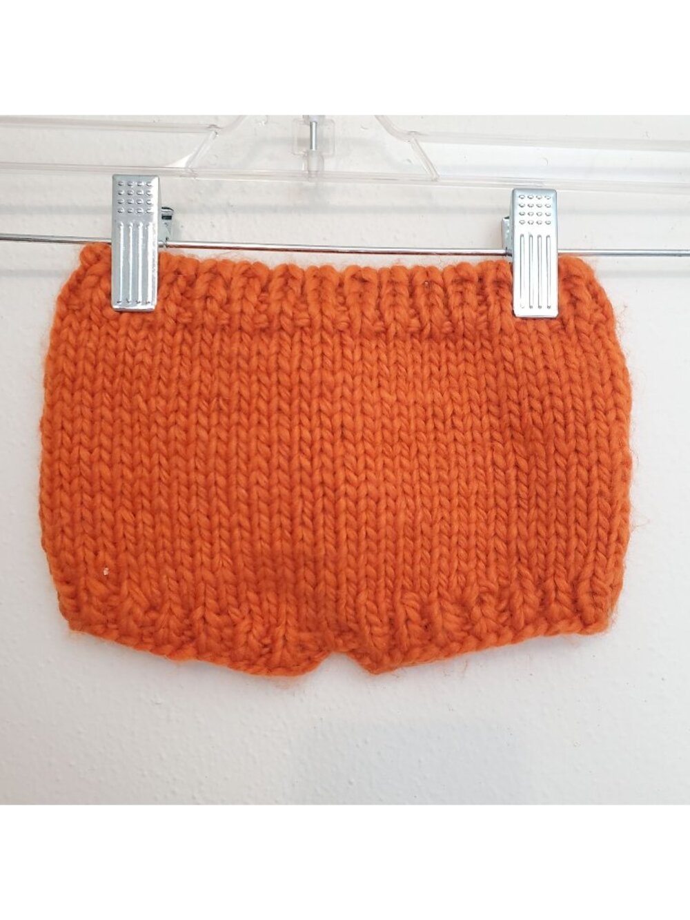 So'Dorable knit fox diaper cover, orange